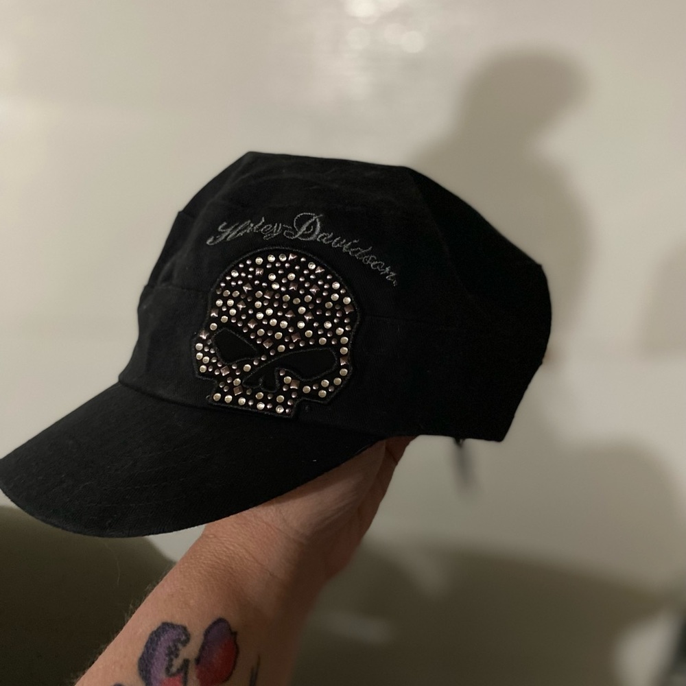 Harley Davidson Bling Skull Cap